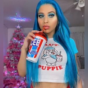 Slush puppie cropped tee